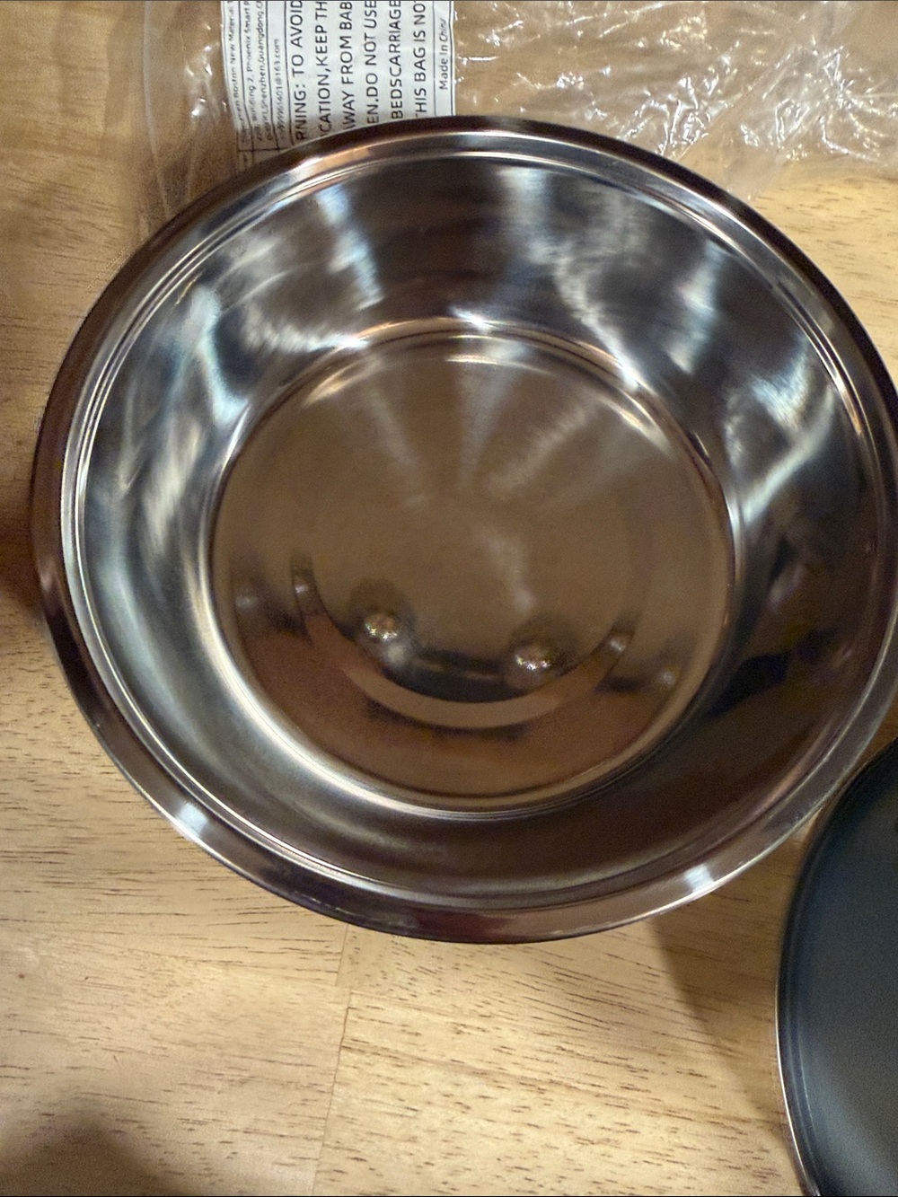Gray Paw Print Stainless Steel Dog Bowl - Gray - Picture 3 of 3